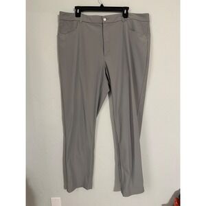 VRST Mens Golf Pants Sz 40x32 Gray Flat Front Performance Stretch Chino
